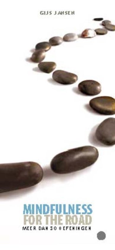 Mindfulness for the road, Gijs Jansen, boekomslag voorkant met een pad van stenen, tweedehands