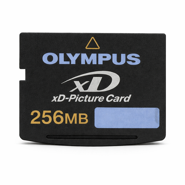 Olympus xD-Picture Card 256MB, zwart, voorkant, tweedehands