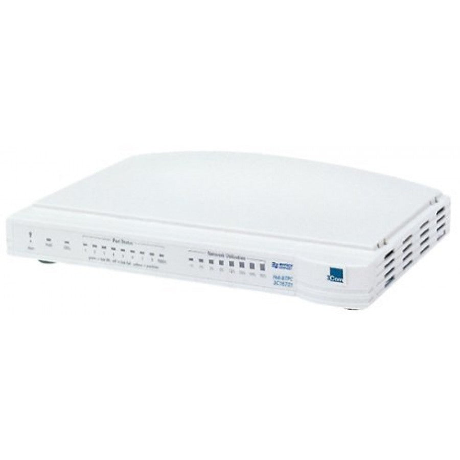 3Com-3C16701 OfficeConnect 8-Poorts Ethernet Hub – 10Mbps Netwerkverdeler (Nieuw)
