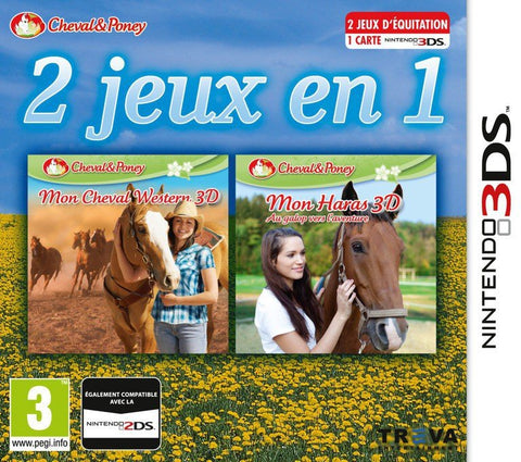 3DS-2-in-1 - Horses 3D Vol. 3: My Riding Stables 3D - Jumping for the Team and My Western Horse 3D Tweedehands
