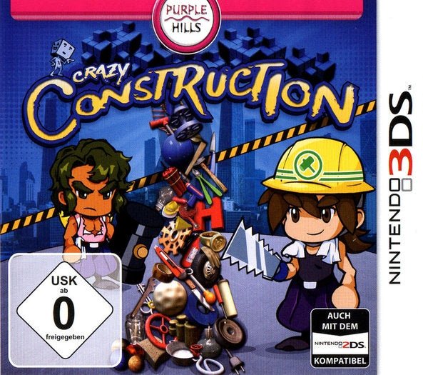 Nintendo 3DS Crazy Construction, Duitstalige doos voorkant met USK-label, tweedehands