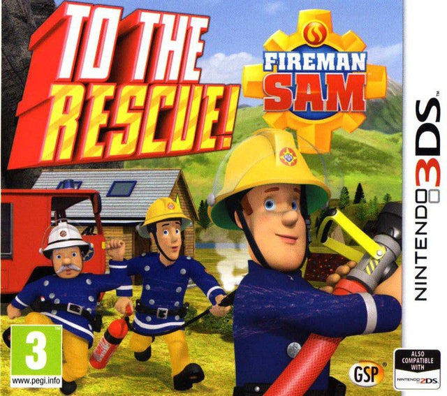 Nintendo 3DS Fireman Sam To The Rescue!, doos voorkant, tweedehands