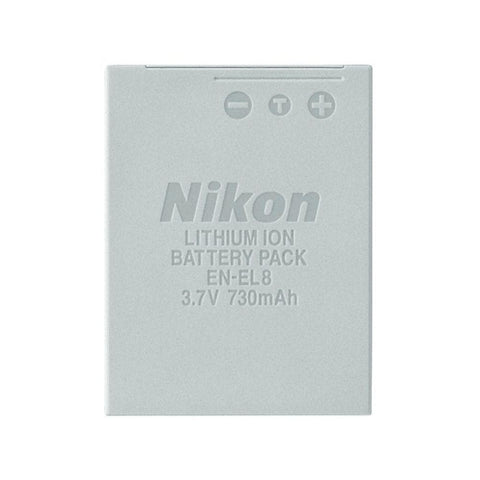 Nikon EN-EL8 accu voor Nikon Coolpix P en S-serie, grijze accu 3.7V 730mAh