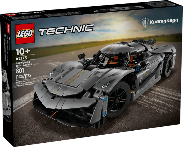 LEGO 42173 Technic Koenigsegg Jesko Absolut Grijze Hypercar, doos voorkant