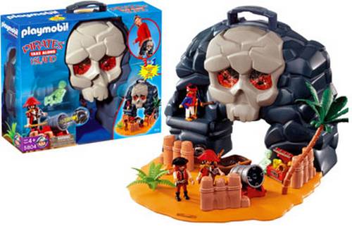 Playmobil 4443 Pirates Piraten Doodshoofdeiland Meeneemkoffer, doos voorkant