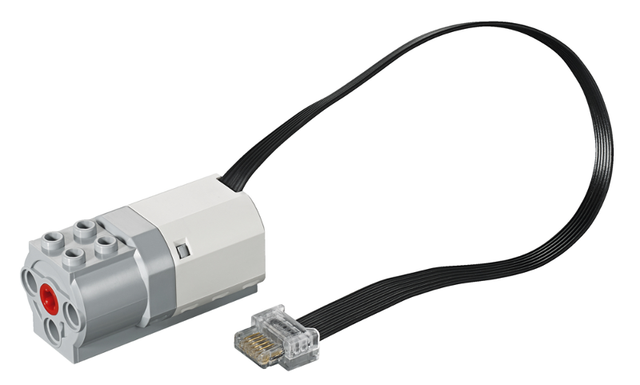 LEGO WeDo 2.0 Medium Motor 45303, wit-grijze motor met vaste zwarte kabel
