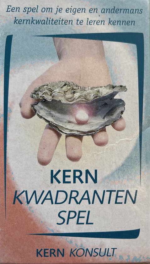 Kernkwadrantenspel, Daniel Ofman, verpakking met een hand die een oester met een parel vasthoudt, tweedehands