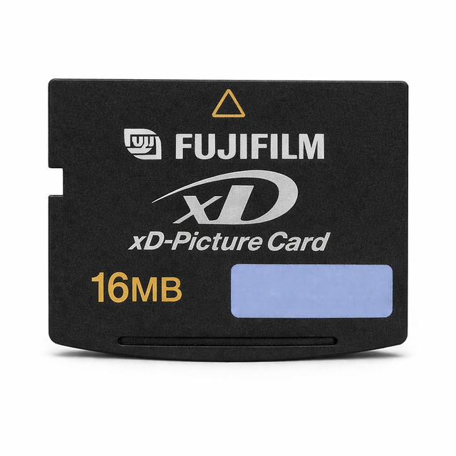 Fujifilm xD-Picture Card 16MB, zwart, voorkant, tweedehands