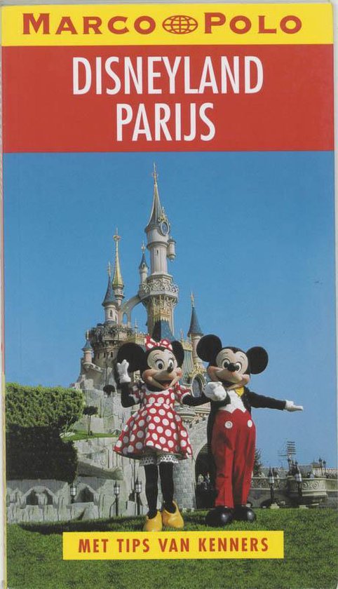Marco Polo reisgids Disneyland Parijs, omslag met Mickey en Minnie voor het kasteel, tweedehands