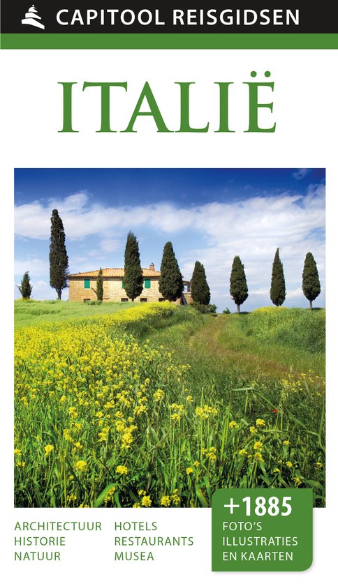 Italië, Capitool reisgidsen, Ros Belford, boekomslag voorkant met een Toscaans landschap, tweedehands