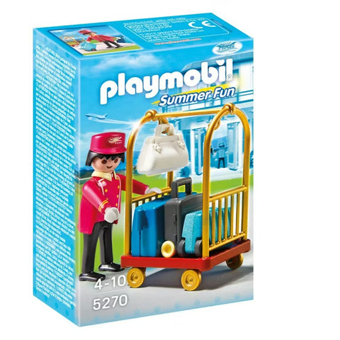 Playmobil-Hotel Bagageservice met Bagagekar en Koffers - 5270 (Nieuw)