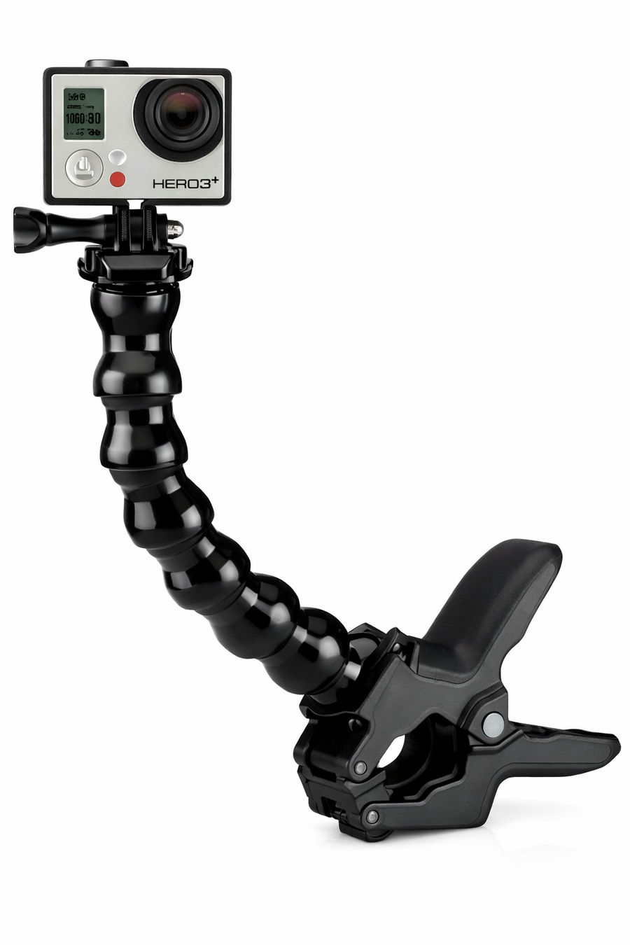 Algemeen-Jaws Flex Clamp met Verstelbare Zwanenhals voor GoPro HERO Camera's - Zwart-tweedehands