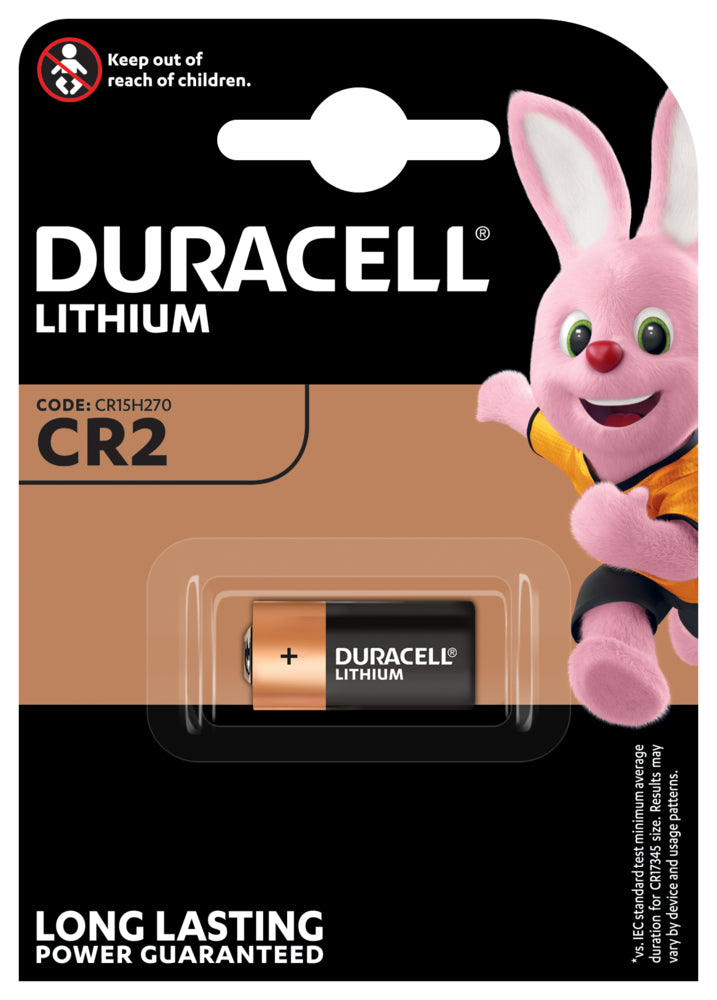 Duracell-Lithium Batterij / Fotobatterij CR2 3V - 1 Stuk (Nieuw)