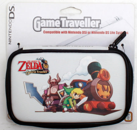 Bigben Game Traveller hoes voor Nintendo DS Lite Zelda Spirit Tracks, wit, blisterverpakking voorkant met de hoes erin