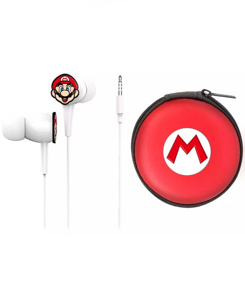 Super Mario In-Ear Oortjes - Mario (Nieuw)
