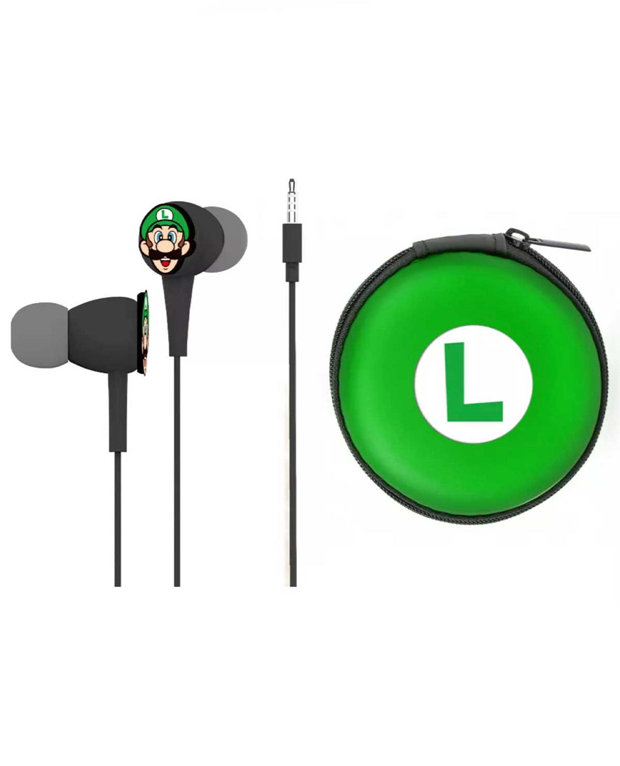 Super Mario In-Ear Oortjes - Luigi (Nieuw)