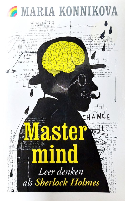 Mastermind, Maria Konnikova, boekomslag voorkant met een silhouet van Sherlock Holmes, tweedehands