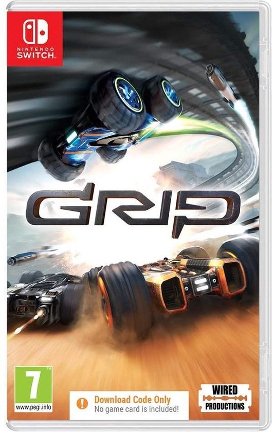 Nintendo Switch Grip, doos voorkant, code in a box zonder spelkaart, tweedehands