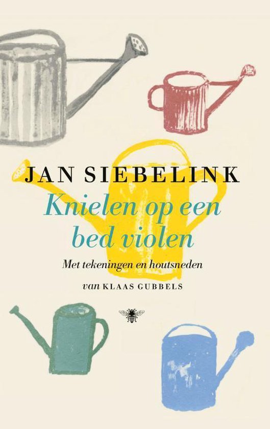 Boek-Knielen op een bed violen-tweedehands