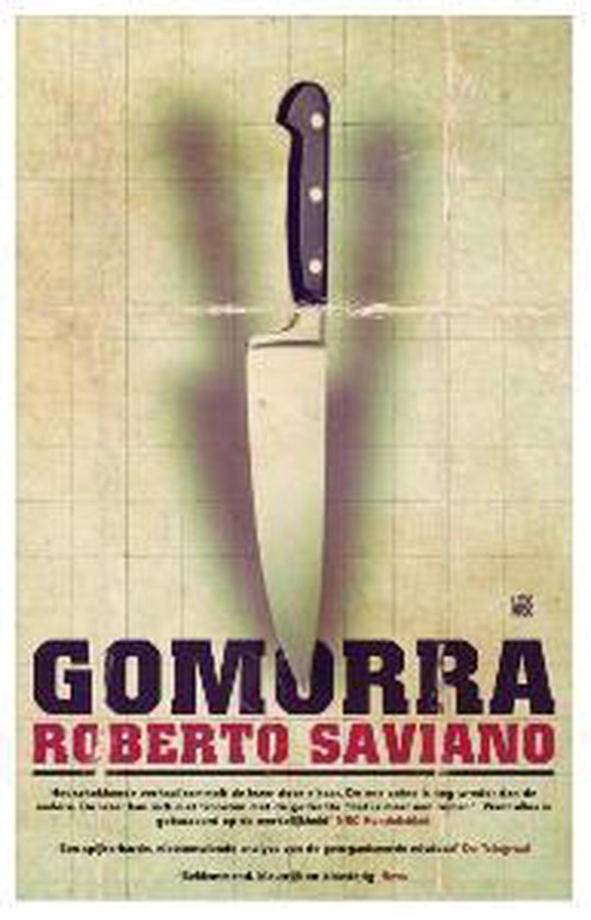Gomorra, Roberto Saviano, omslag met een keukenmes, tweedehands