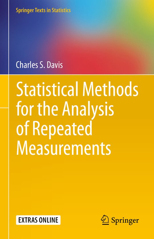 Statistical Methods for the Analysis of Repeated Measurements, Charles S. Davis, Springer Texts in Statistics, tweedehands