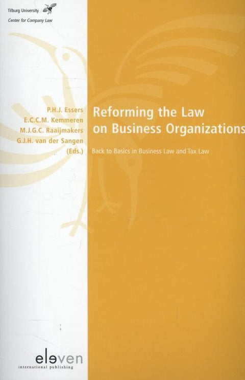 Boek-Reforming the Law on Business Organisation-tweedehands
