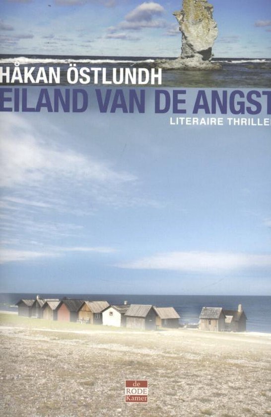 Eiland van de angst, Håkan Östlundh, literaire thriller, omslag met strandhuisjes aan zee, tweedehands