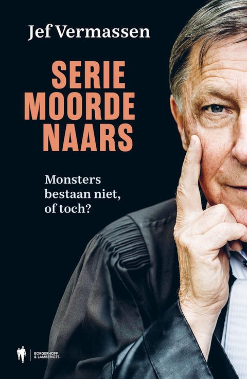 Seriemoordenaars, Jef Vermassen, boekomslag voorkant met een portret van de auteur, tweedehands