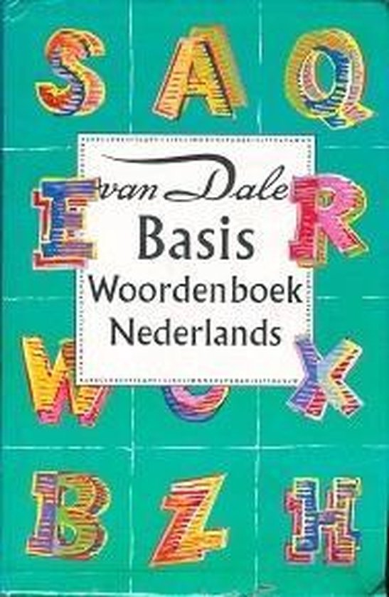 Van Dale Basis Woordenboek Nederlands, groene omslag met gekleurde letters, tweedehands