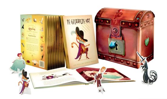 Boek-Efteling Schatkist vol met 13 boekjes-tweedehands