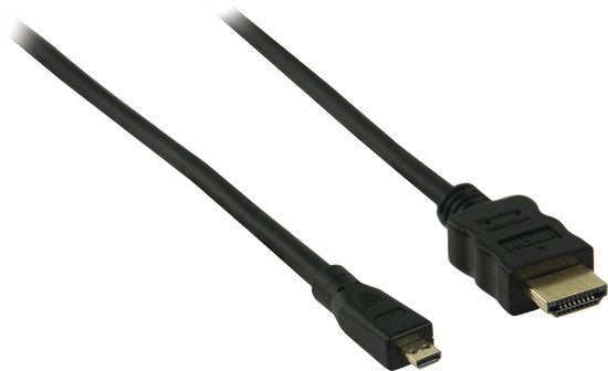 Micro-HDMI naar HDMI-kabel voor Handycam camcorders, zwart, beide stekkers, tweedehands