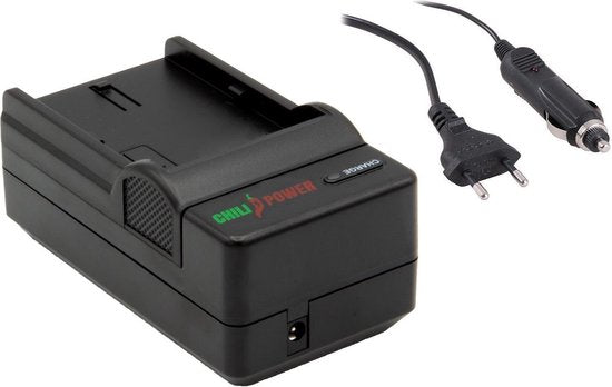 ChiliPower acculader voor Nikon EN-EL19, zwart, met netstekker en autolaadkabel, tweedehands