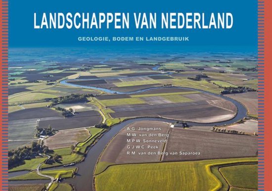 Landschappen van Nederland 1 en 2, A.G. Jongmans, boekomslag voorkant met een luchtfoto van een landschap, tweedehands