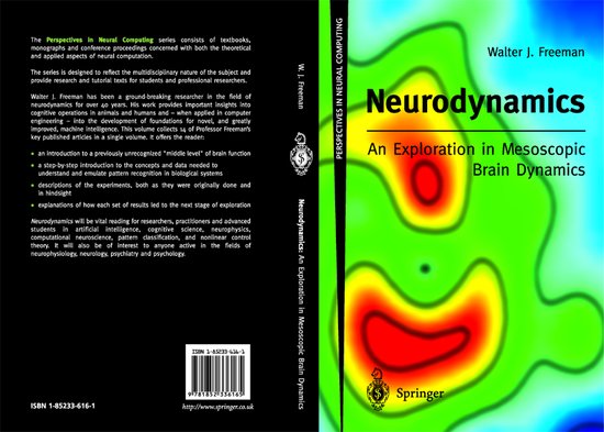 Neurodynamics, Walter J. Freeman, uitgevouwen omslag met achterkant, rug en groen-rode voorkant, tweedehands