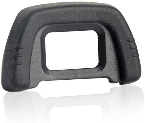 Oogschelp DK-21 en DK-23 voor Nikon, zwarte rubberen oogschelp van voren met spiegeling