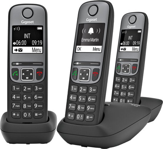 A705 Trio DECT draadloze telefoon - 3 handsets zwart