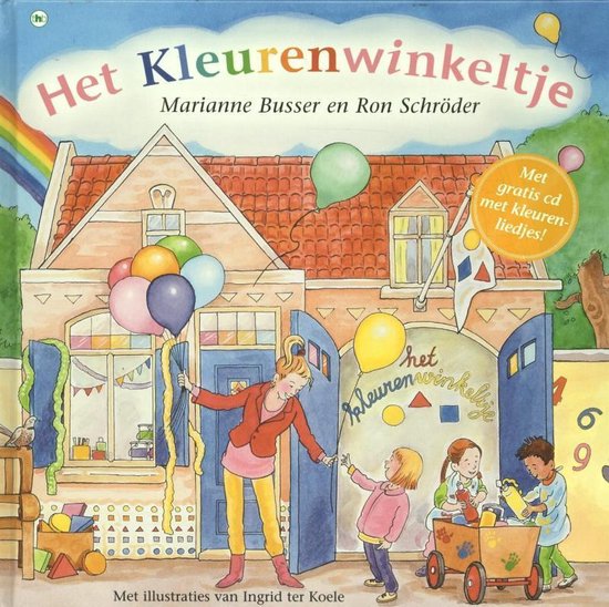 De Winkeltjes, Het kleurenwinkeltje, Marianne Busser en Ron Schröder, getekende omslag met een winkeltje, tweedehands