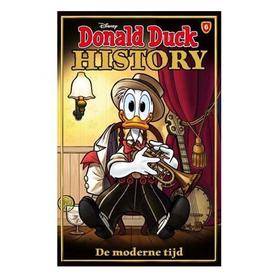 Donald Duck History Pocket 6, De moderne tijd, omslag met Donald Duck met een trompet, tweedehands