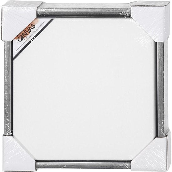 Canvas met Lijst 24 x 24 cm Zilver