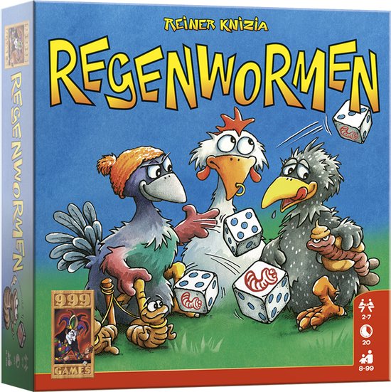 999 Games-999 Games Regenwormen Dobbelspel (Nieuw)