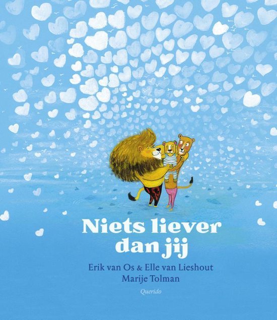 Niets liever dan jij, Erik van Os en Elle van Lieshout, blauwe omslag met een leeuw en hartjes, tweedehands