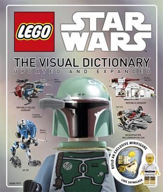 LEGO Star Wars The Visual Dictionary, boekomslag voorkant met een LEGO Boba Fett-figuur, tweedehands