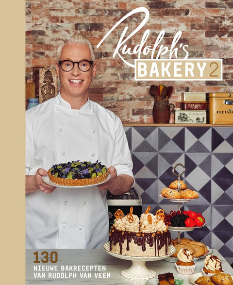 Rudolph's Bakery 2, Rudolph van Veen, boekomslag voorkant met een portret, tweedehands
