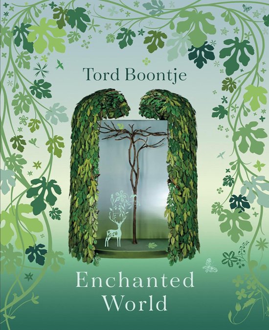 Tord Boontje, Enchanted World, groene omslag met bladeren en een boom in een poort van groen, tweedehands