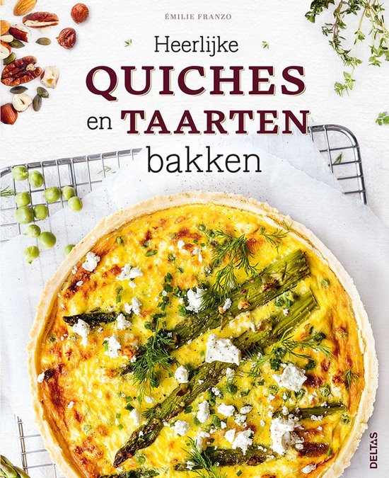 Heerlijke quiches en taarten bakken, Émilie Franzo, boekomslag voorkant, tweedehands