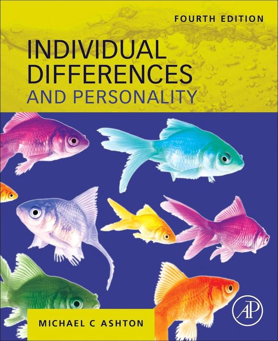 Individual Differences and Personality, Michael Ashton, boekomslag voorkant met gekleurde vissen, tweedehands
