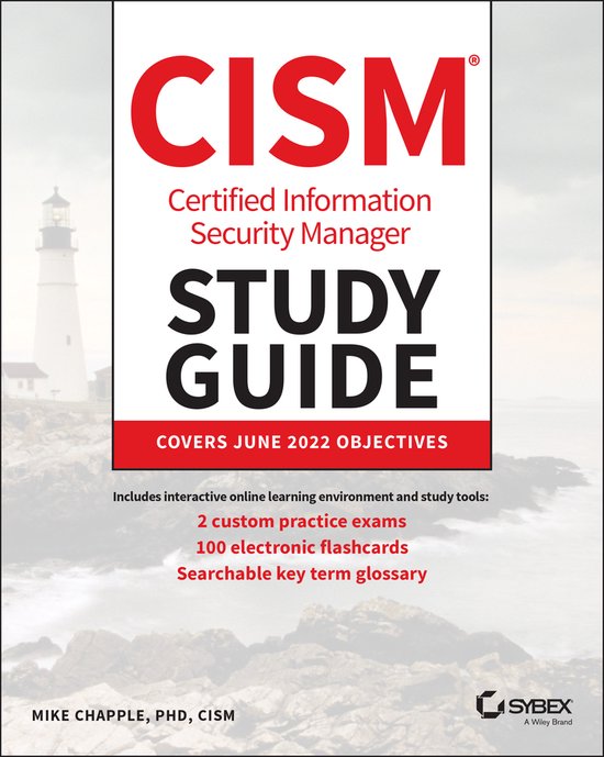 CISM Certified Information Security Manager Study Guide, Mike Chapple, omslag met een vuurtoren aan de kust, tweedehands
