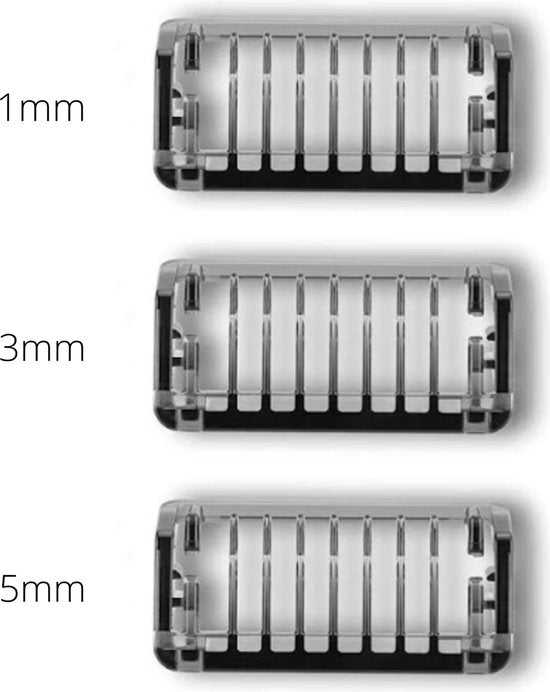 Opzetkammen set van 3 - 1, 3 en 5 mm voor Philips OneBlade