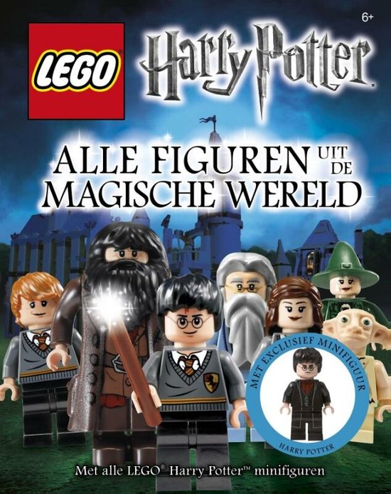 LEGO Harry Potter, alle figuren uit de magische wereld, omslag met LEGO-minifiguren voor Zweinstein, tweedehands