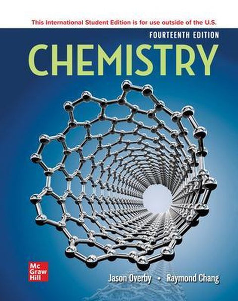 Chemistry, Raymond Chang en Jason Overby, fourteenth edition, blauwe omslag met een koolstofnanobuis, tweedehands
